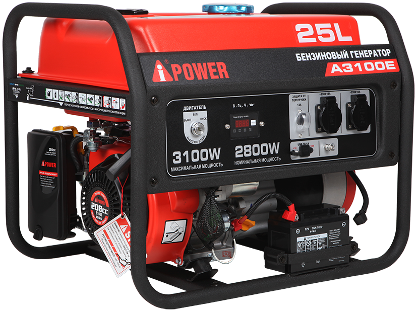 Портативный бензиновый генератор A-iPower A3100E