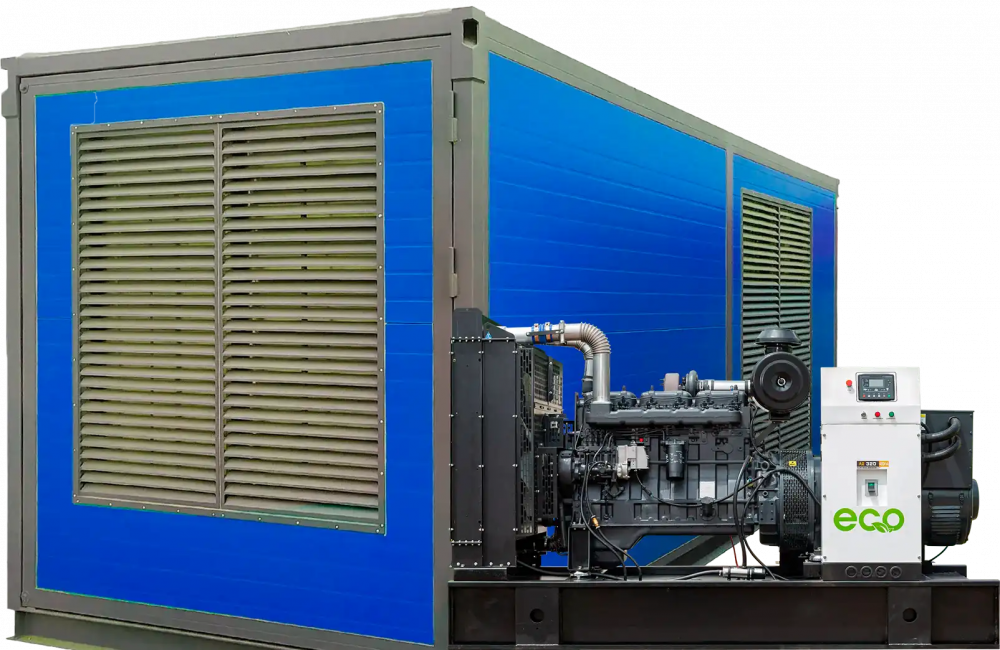 Дизельный генератор EcoPower АД900-T400eco (900кВт, Woling) в контейнере